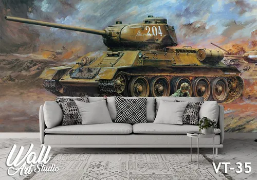 Foto tapeta tenk T 34 - Tapete za zid Vojne teme