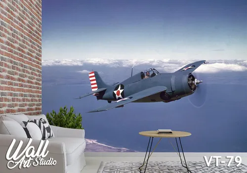 Foto tapeta retro avion - Tapete za zid Vojne teme