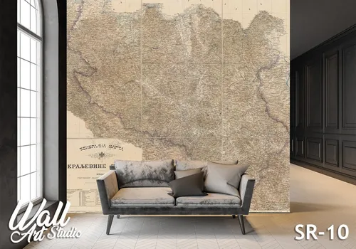 Foto tapeta mapa Kraljevine Srbije - Tapete za zid Stara Srbija