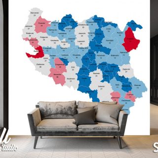 Foto tapeta Mapa Kraljevine Srbije 1895 - Tapete za zid Stara Srbija