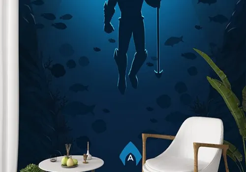 Foto tapeta Aquaman ilustracija - Tapete za zid DC