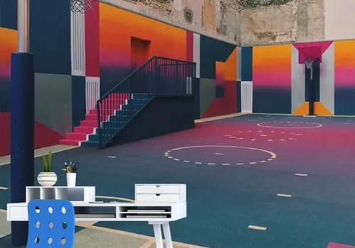 Foto tapeta teren za basket - Uncategorized