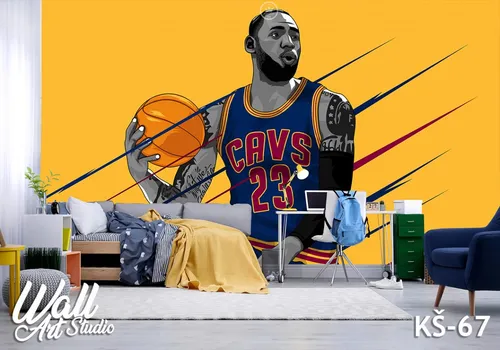 Foto tapeta Lebron James ilustracija - Uncategorized