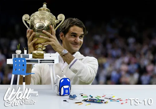 Foto tapeta Roger Federer sa peharom - Uncategorized
