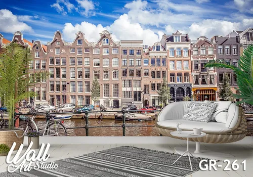 Foto tapeta Amsterdam zgrade 2 - Fototapete za zid - Gradovi