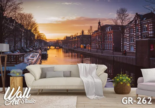 Foto tapeta Amsterdam reka 2 - Fototapete za zid - Gradovi