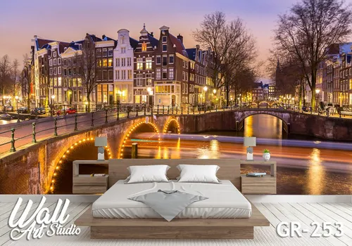 Foto tapeta Amsterdam most - Fototapete za zid - Gradovi
