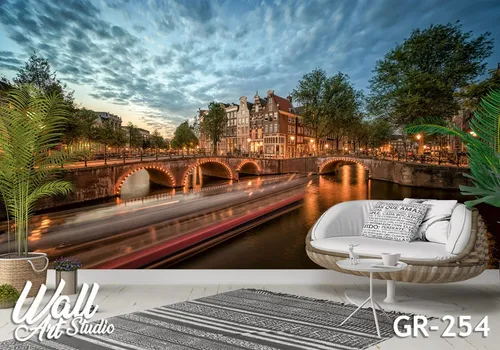 Foto tapeta Amsterdam most 1 - Fototapete za zid - Gradovi