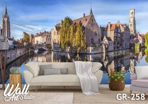 Foto tapeta Amsterdam reka - Fototapete za zid - Gradovi