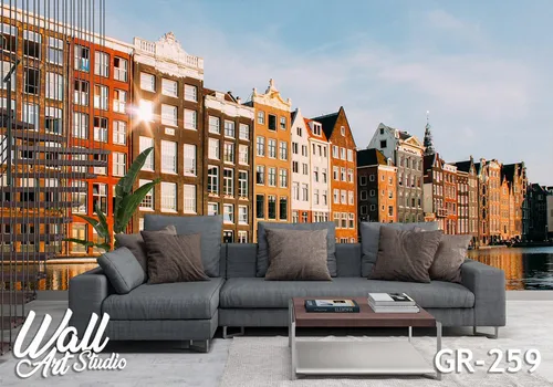 Foto tapeta Amsterdam zgrade 1 - Fototapete za zid - Gradovi