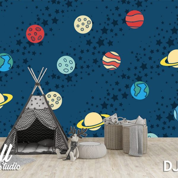 Foto tapeta planete šara - Tapete za zid Dečije