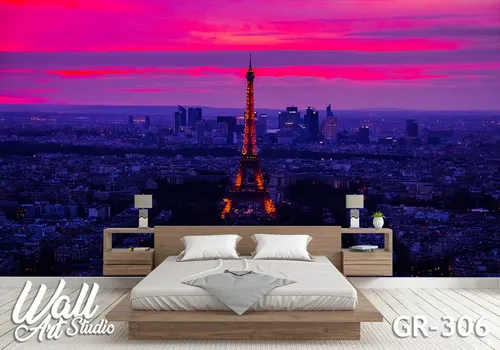 Foto tapeta Pariz Ajfelov toranj noću - Fototapete za zid - Gradovi