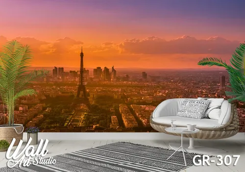 Foto tapeta Pariz Ajfelov toranja panorama - Fototapete za zid - Gradovi