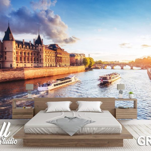 Foto tapeta Pariz reka 1 - Fototapete za zid - Gradovi