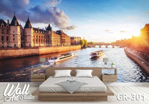 Foto tapeta Pariz reka 1 - Fototapete za zid - Gradovi