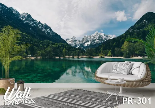 Foto tapeta planinsko jezero - Tapete za zid Priroda