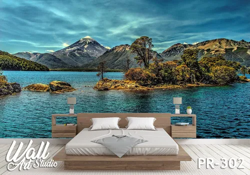 Foto tapeta jezero i planina 7 - Tapete za zid Priroda