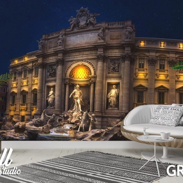 Foto tapeta Rim Fontana di Trevi - Fototapete za zid - Gradovi