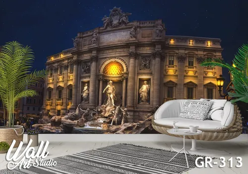 Foto tapeta Rim Fontana di Trevi - Fototapete za zid - Gradovi